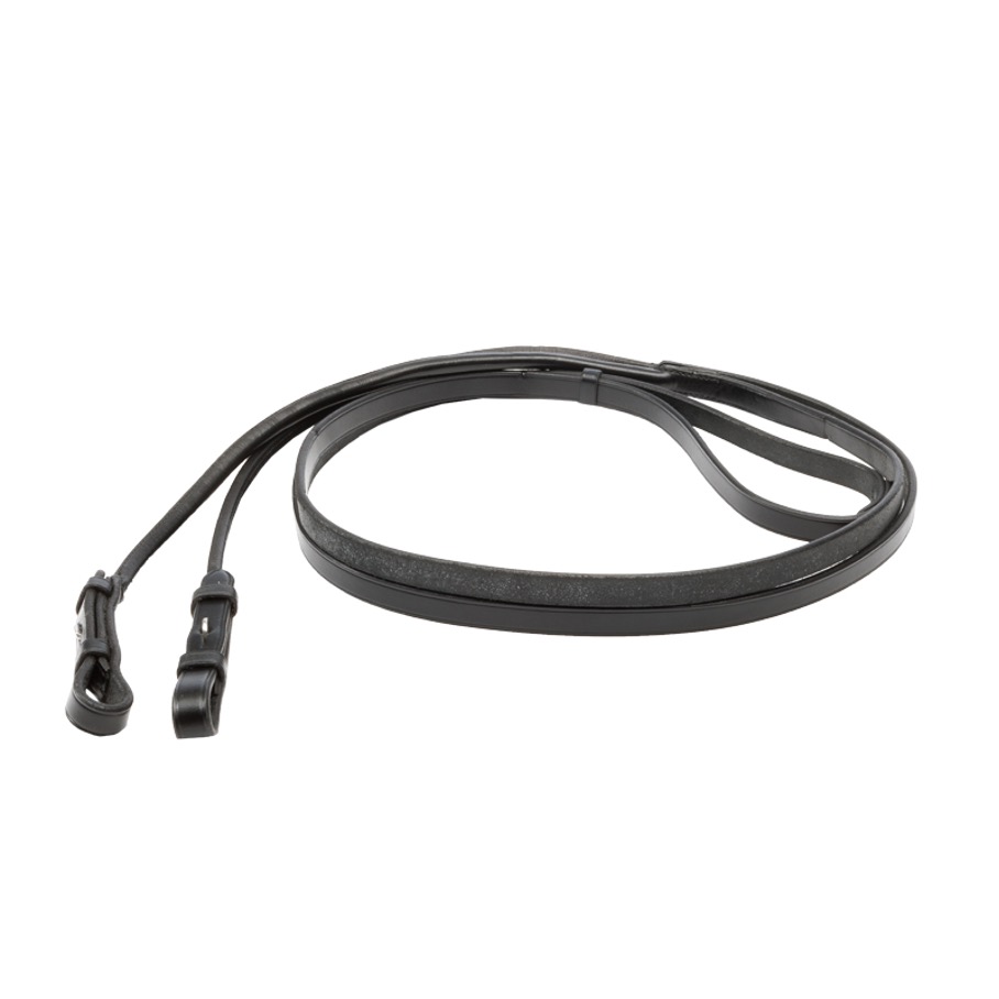 Schwarzer Glattlederzügel fürs Pferd